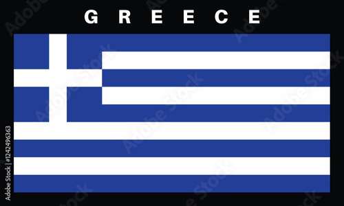 Greece national flag. Vector illustration.