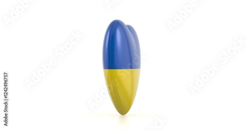 Rotating Ukraine flag heart