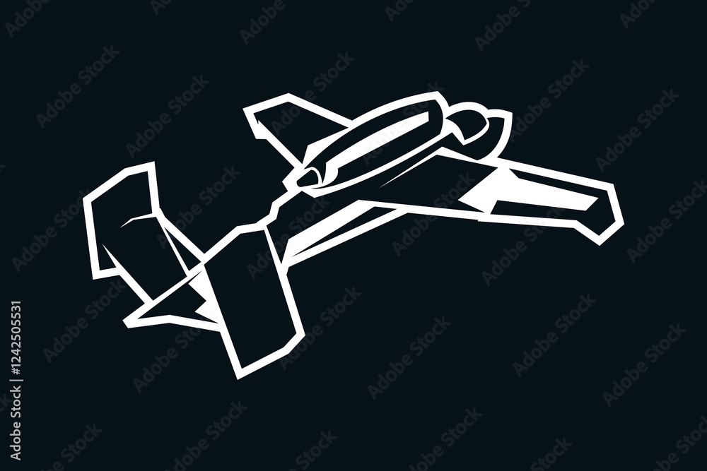 german world war II fighter jet vector illustration. simple icon german world war II fighter jet vector illustration. simple icon