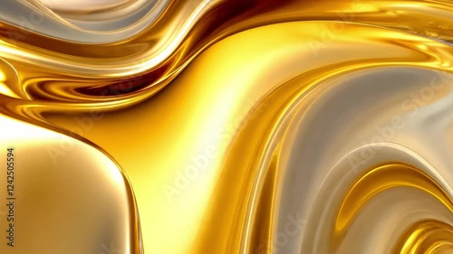 Liquid Gold Abstract: Swirling streams of molten gold and silver create a mesmerizing abstract background.  The luxurious texture and vibrant hues evoke feelings of wealth, opulence.