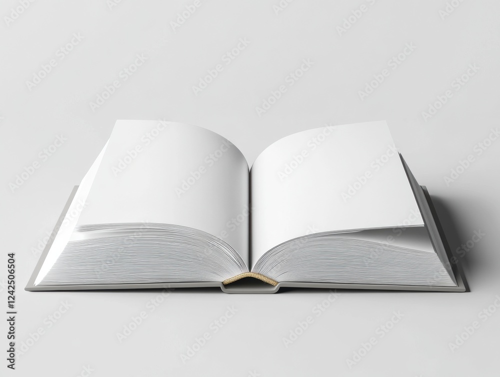 Empty Page Book Mockup for Writing and Reading Projects Presentation in Open Book Style Design Empty Page Book Mockup for Writing and Reading Projects Presentation in Open Book Style Design