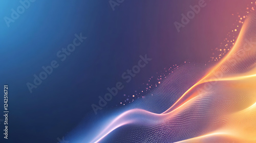 Fluid color abstract blurred grainy gradient background texture. Digital grain dust noise backdrop. Modern style Dusted liquid flows, banner poster flyer cover unique abstract design for projects photo