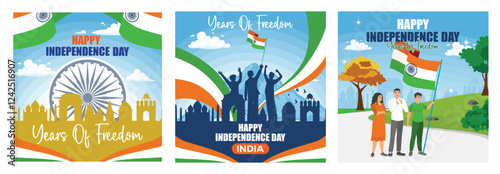 Happy Independence Day celebrations depicting national pride and festive spirit.