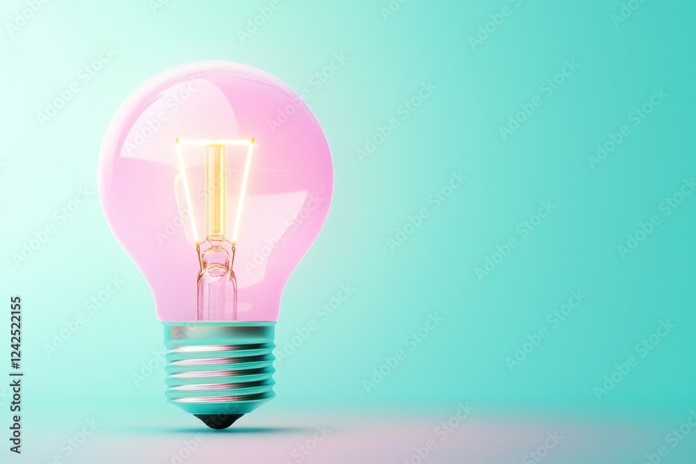 A creative concept of an idea represented by a glowing light bulb. A creative concept of an idea represented by a glowing light bulb.