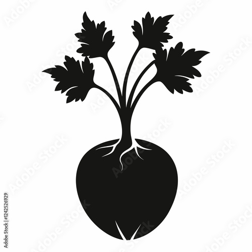 Abstract Celeriac Graphic for Vector Artwork