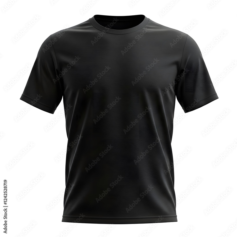 Black mocop tshirt image on white background.Ai genreated Black mocop tshirt image on white background.Ai genreated