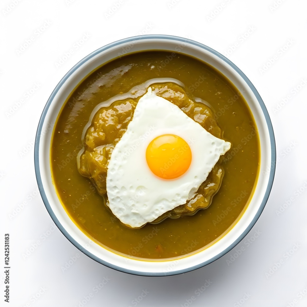 Green chile stew american dish image on white background Green chile stew american dish image on white background