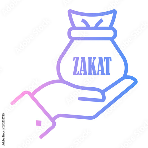 zakat Line Gradient Icon