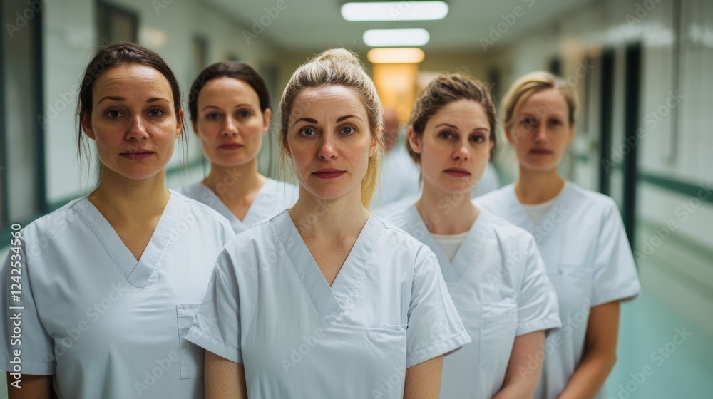 Fototapeta premium Group portrait of psychiatric nurses