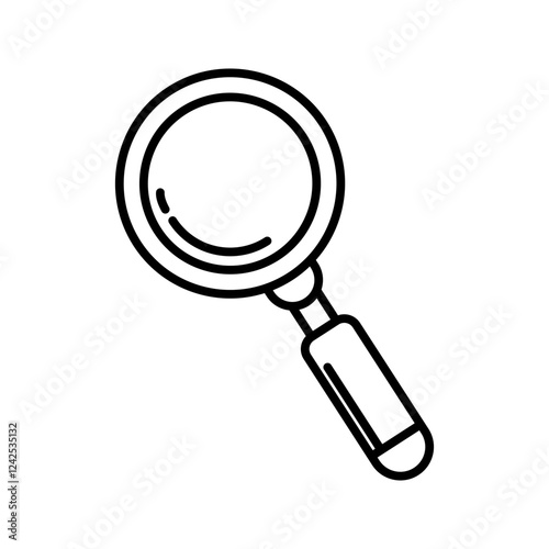 Search Icon vector illustration, magnifying glass symbol, search icon clip art , zoom in and zoom out symbol, Magnifying glass sign isolated