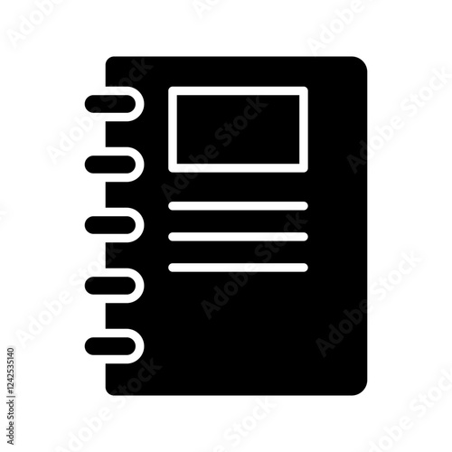 notebook icon  vector illustration, pictogram isolated on white background. color editable
