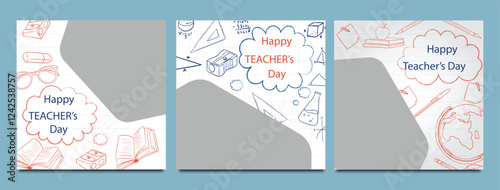 World teacher's day celebration. Happy Teacher's Day background. world teachers day celebration. vector illustration. Poster, Banner, Flyer, Greeting Card, Post. International Teachers' Day