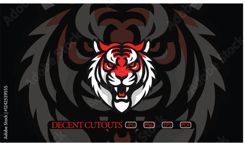 Kung Fu Tiger in Fighting Style - Mascot Vector Logo