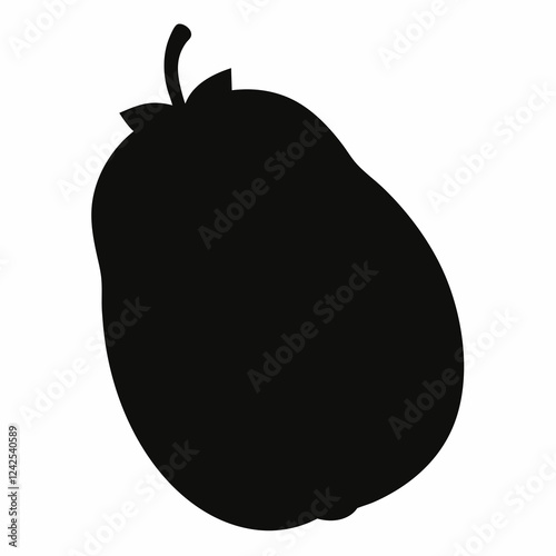Black Chayote Silhouette Graphic