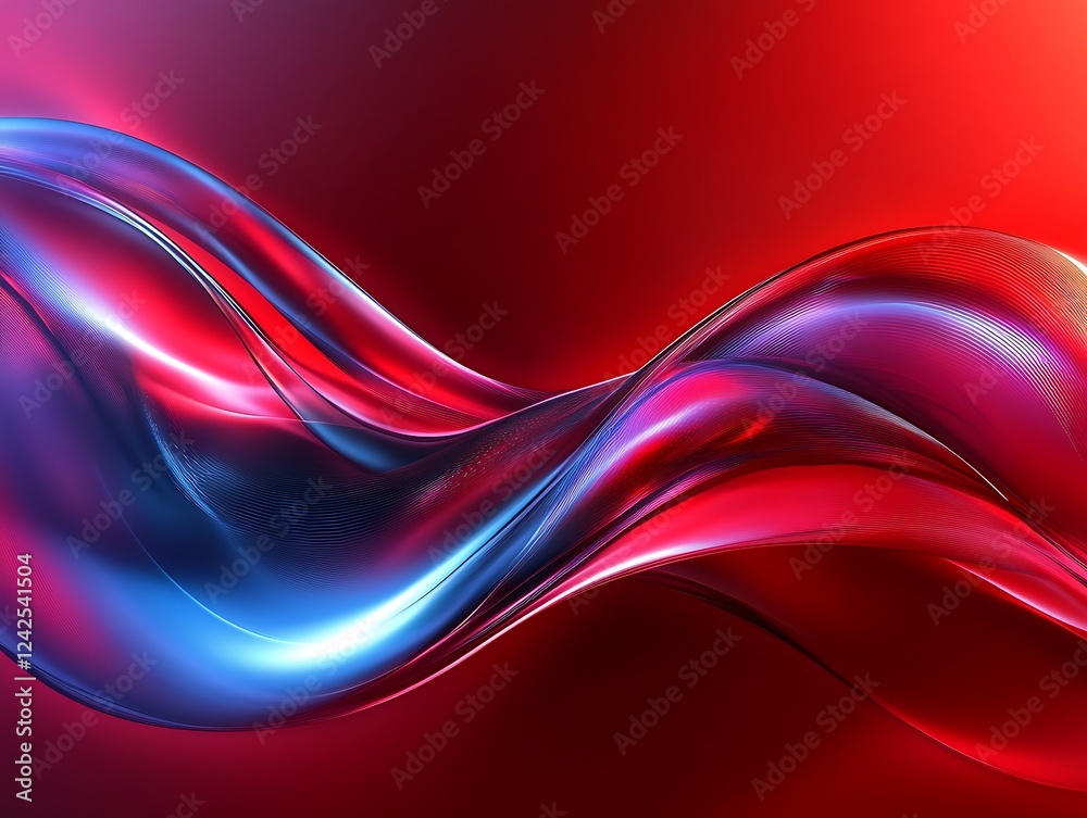 Naklejka premium Abstract Glowing Light Trails with Vibrant Colors Creating a Futuristic Energy Wave Effect in a Dynamic Digital Motion Background for Modern and Tech Themes