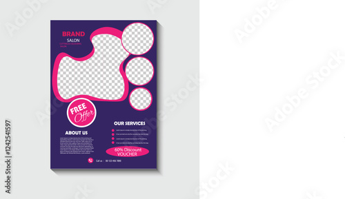 Spa or salon business flyer design template