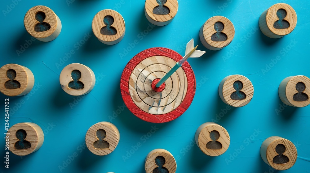 Fototapeta premium Achieving your targets with effective strategies and creative thinking in marketing