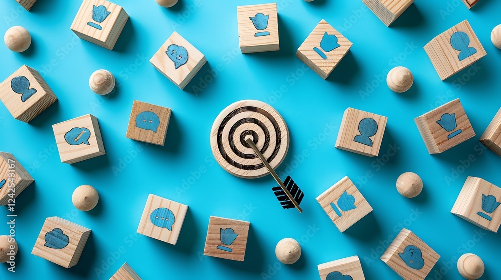 Naklejka premium Hitting the target audience with precision using effective marketing strategies