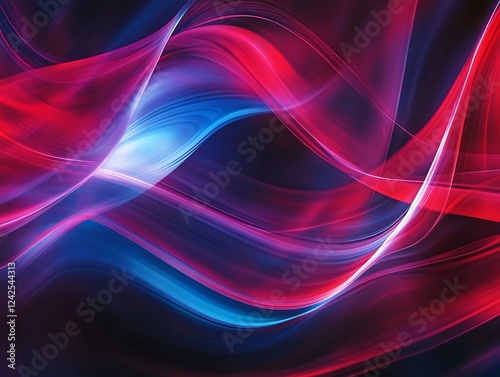 Abstract Glowing Light Trails with Vibrant Colors Creating a Futuristic Energy Wave Effect in a Dynamic Digital Motion Background for Modern and Tech Themes