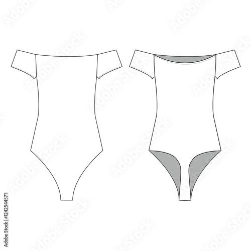 woman swim suits body suits mockup template clothing vector design
