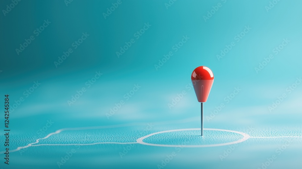 Target and Pin Bold and vibrant map pin located on a bullseye target, emphasizing pinpoint accuracy and destination tracking. Target and Pin Bold and vibrant map pin located on a bullseye target, emphasizing pinpoint accuracy and destination tracking.