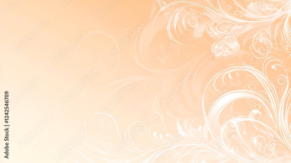 Peach floral design background Peach floral design background