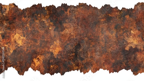 Rusted Metal Texture Torn Edge, Brown, Orange Hues