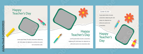 World teacher's day celebration. Happy Teacher's Day background. world teachers day celebration. vector illustration. Poster, Banner, Flyer, Greeting Card, Post. International Teachers' Day