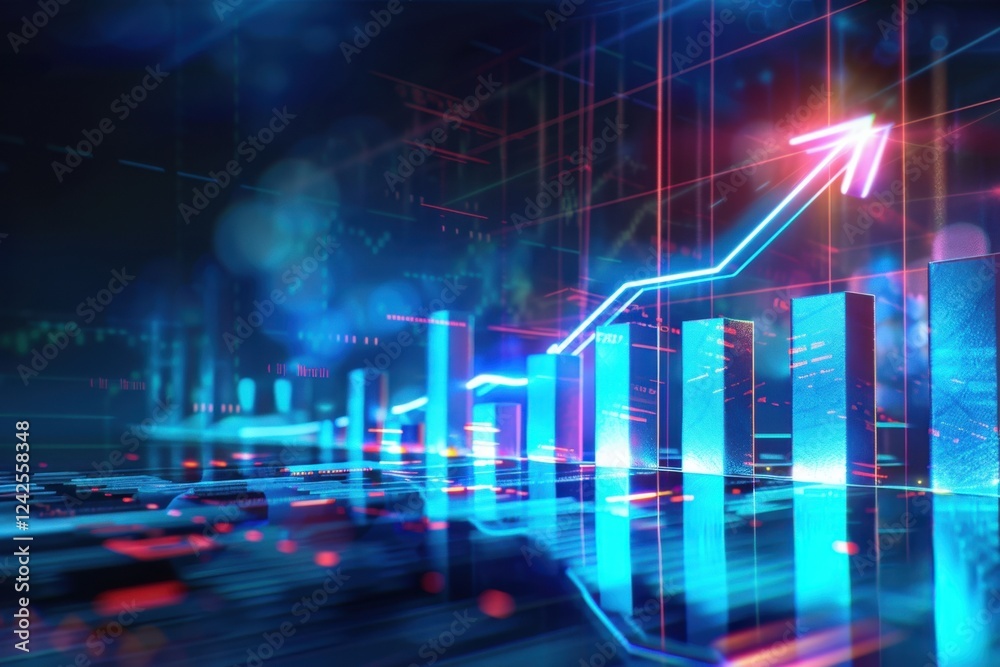 Obraz premium Dynamic Business Growth - Chart Visualization