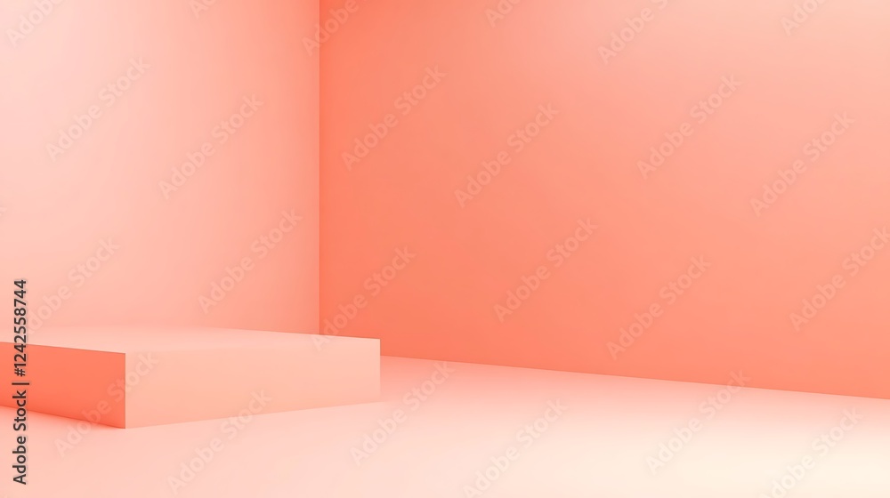 Fototapeta premium Peach room, product display