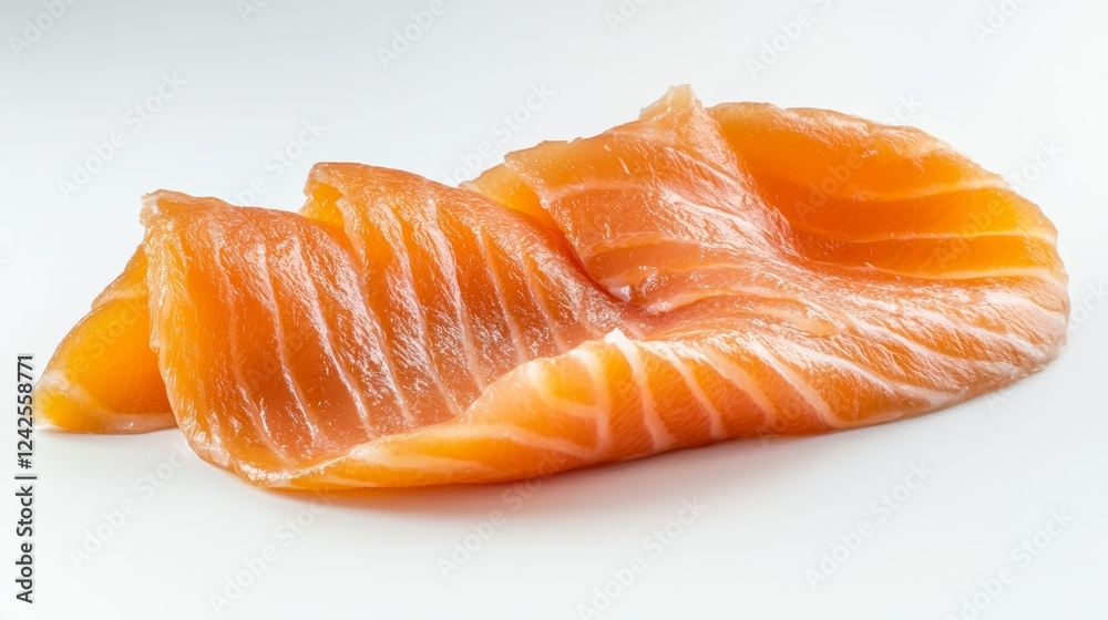 Juicy slice of salmon close-up isolated on white background Juicy slice of salmon close-up isolated on white background
