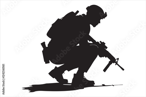 Tactical Soldier Silhouettes in Action