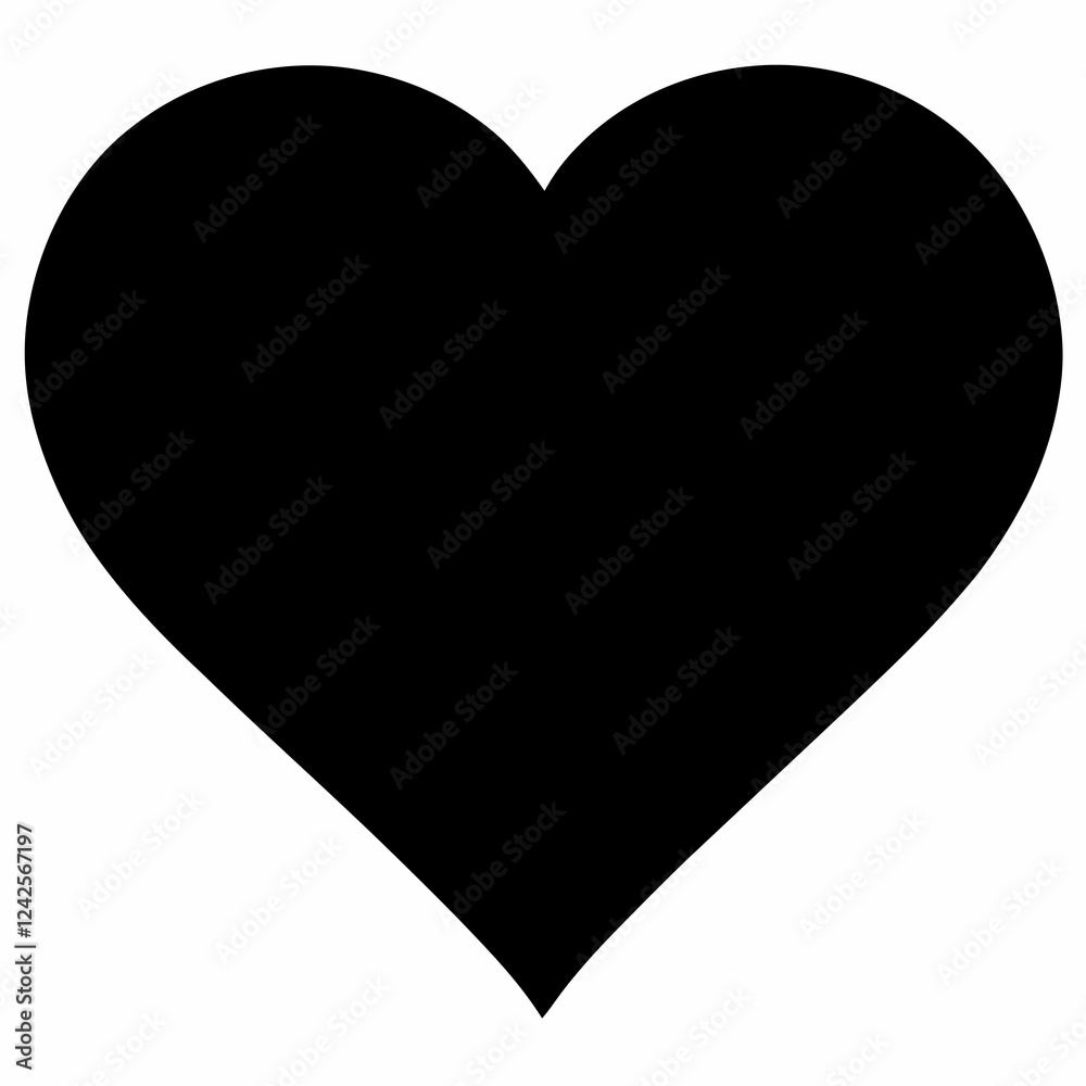 Bold Black Heart Vector Design Bold Black Heart Vector Design
