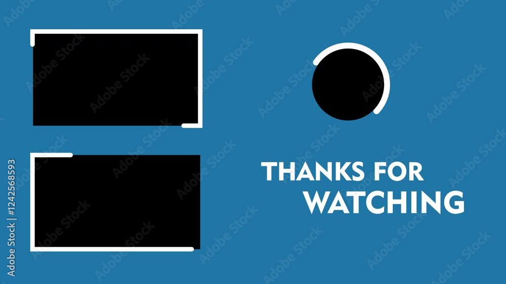 Thanks for Watching YouTube End Screen Outro Animation. 4K Resolution