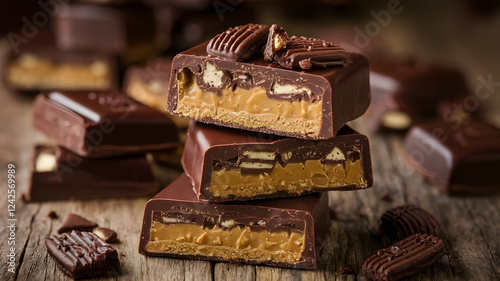 Dark chocolate filled with cookie butter
