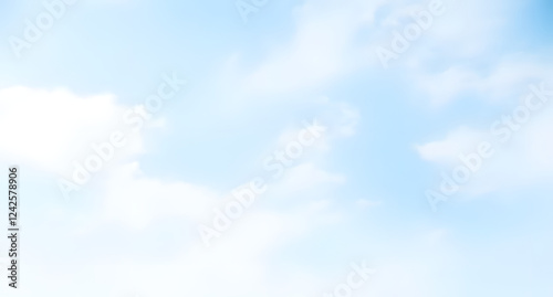 Soft powder pastel sky blue cloud white abstract background. Airy gradient. Light gentle fresh aesthetic