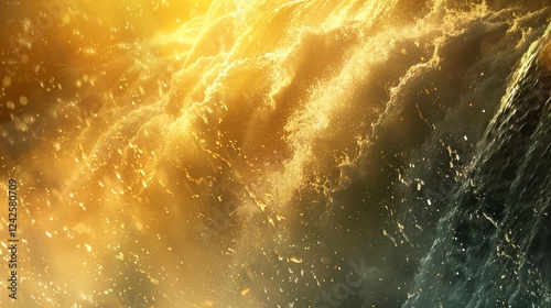 A close-up of water tumbling over the edge of a waterfall, the force of the water creating mist and droplets that catch the sunlight. --ar 169 --v 6.0 - Upscaled (Subtle) by @feroz (relaxed)