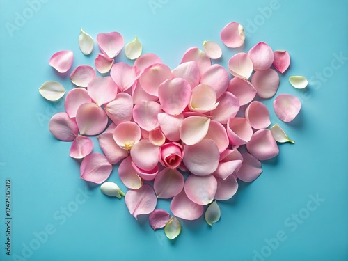 Romantic Rose Petals Macro: Pastel Blue Valentine's & Mother's Day Background