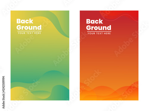 Abstract Green and orange gradient background for overlay design