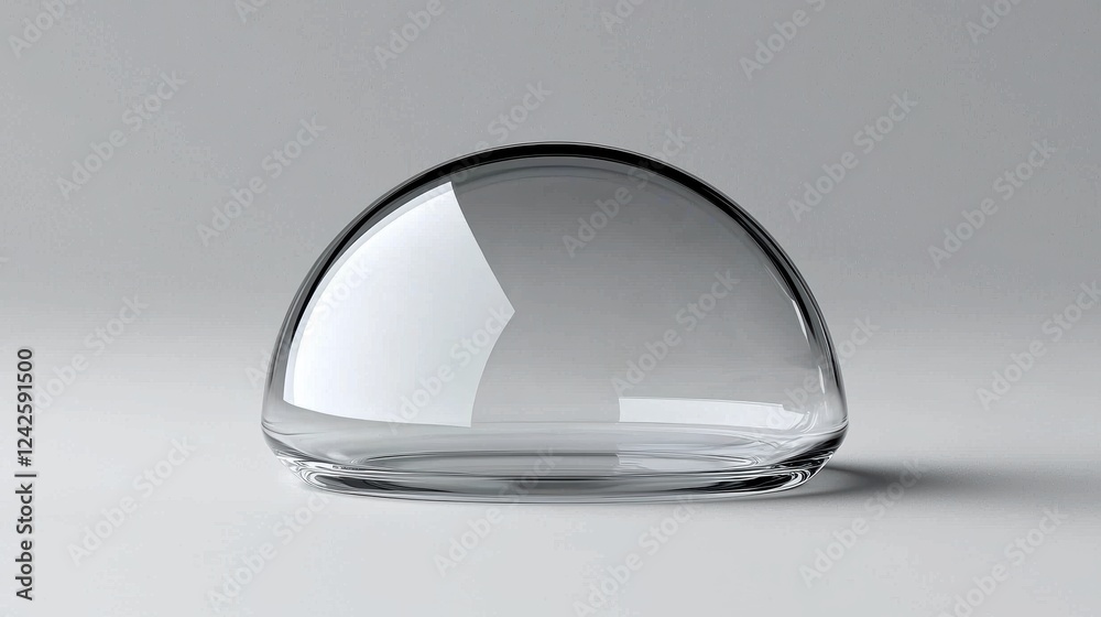Realistic 3D Vector of a Glass Dome Realistic 3D Vector of a Glass Dome