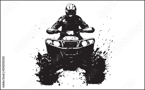 vector illustration of a man on a motorcycle
