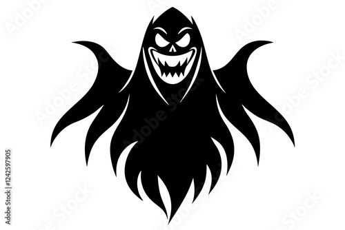 Grim Grinning Ghosts – Spooky Line Art Vector Set