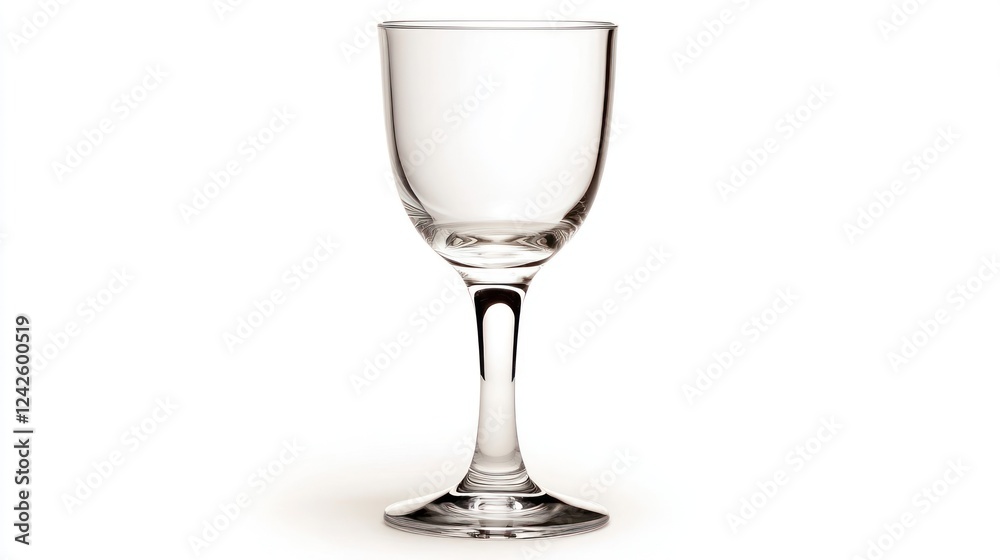 Empty plastic wineglass studio shot; white background, beverage mockup Empty plastic wineglass studio shot; white background, beverage mockup