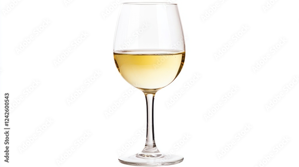 White wine glass, studio shot, isolated background, beverage menu White wine glass, studio shot, isolated background, beverage menu