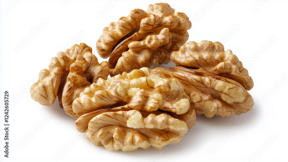 Peeled Walnut Isolated on White Background
Peeled Walnut Isolated on White Background