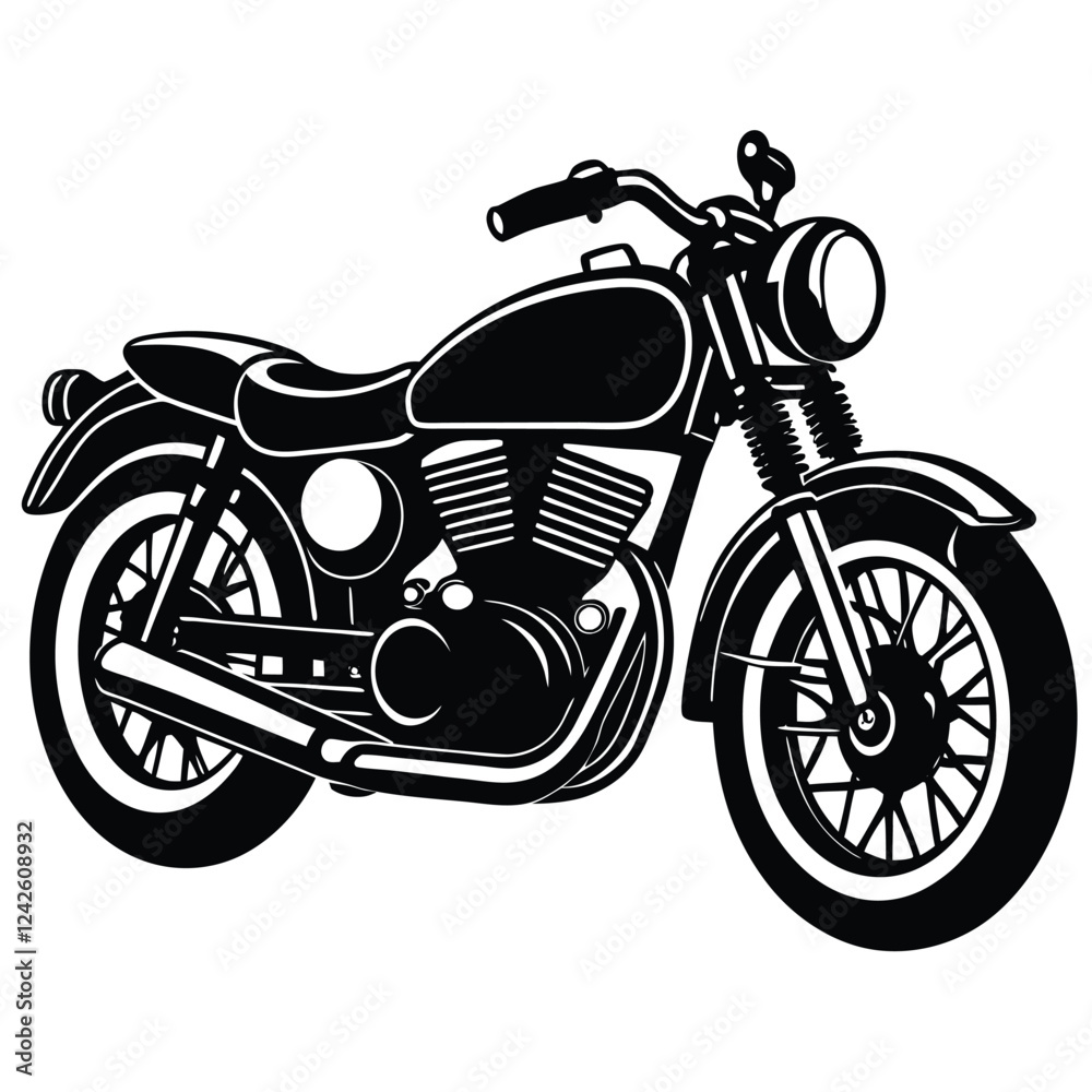 Naklejka premium motorcycle isolated on white background