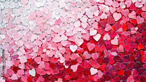 an abstract mosaic background featuring tiny heart 