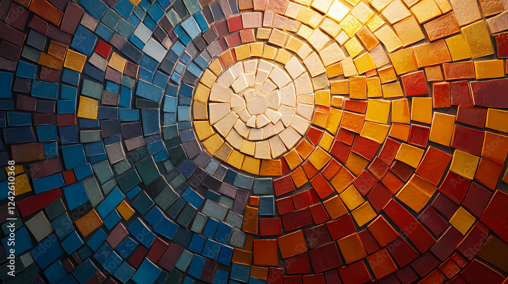 Fototapeta premium Vibrant Mosaic Collage with Sunlight