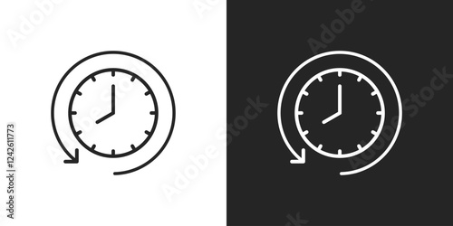 History past time clock sign icon vector design
