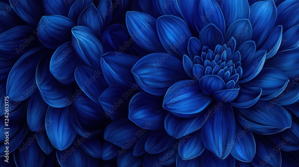 Close Up Of Deep Blue Flower Petals Texture Background Close Up Of Deep Blue Flower Petals Texture Background